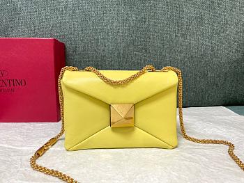 Valentino Garavani One Stud Mini Yellow Leather Bag