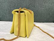 Valentino Garavani One Stud Mini Yellow Leather Bag - 5