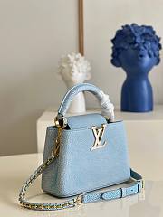 Louis Vuitton Capucines Mini Taurillon Blue Bag - 5