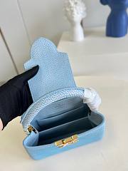 Louis Vuitton Capucines Mini Taurillon Blue Bag - 4