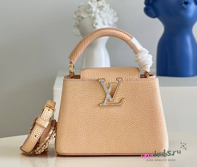 Louis Vuitton Capucines Mini Taurillon Orange Bag - 1