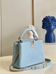 Louis Vuitton Capucines BB Taurillon Blue Bag - 5