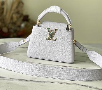 Louis Vuitton Capucines Mini White Bag