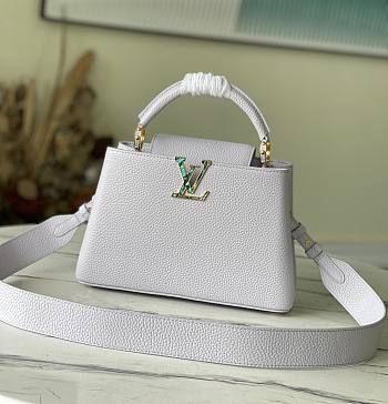 Louis Vuitton Capucines PM White Bag