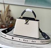 Louis Vuitton Capucines BB ecru canvas black bag - 1