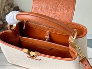 Louis Vuitton Capucines BB ecru canvas brown bag - 6