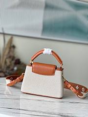 Louis Vuitton Capucines mini ecru canvas brown bag - 4