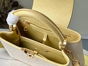 Louis Vuitton Capucines BB ecru canvas yellow bag - 6