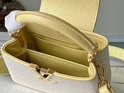 Louis Vuitton Capucines mini ecru canvas yellow bag  - 5