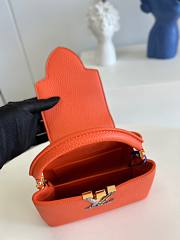 Louis Vuitton Capucines mini orange snake skin bag - 6