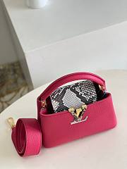 Louis Vuitton Capucines mini pink snake skin bag - 6