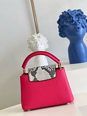 Louis Vuitton Capucines mini pink snake skin bag - 4