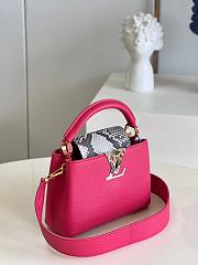 Louis Vuitton Capucines mini pink snake skin bag - 2