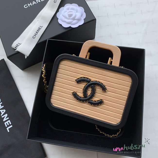 Chanel Beech Wooden Case Box Bag - 1