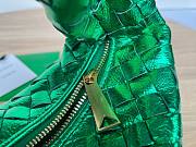 Bottega Veneta Mini Jodie Hobo green metallised leather bag - 5