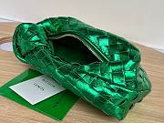 Bottega Veneta Mini Jodie Hobo green metallised leather bag - 3