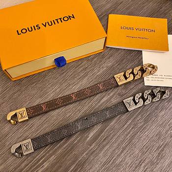 Louis Vuitton men bracelet gold/ silver