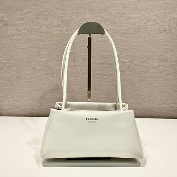 Prada small white nappa leather top handle bag