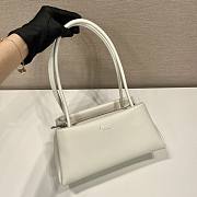 Prada small white nappa leather top handle bag - 4