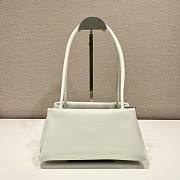 Prada small white nappa leather top handle bag - 3