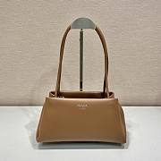 Prada small brown nappa leather top handle bag - 1