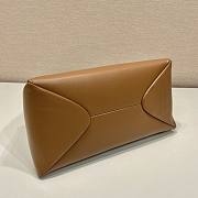 Prada small brown nappa leather top handle bag - 4