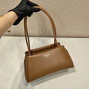 Prada small brown nappa leather top handle bag - 5