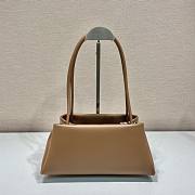 Prada small brown nappa leather top handle bag - 2