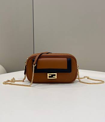 Fendi Easy 2 Baguette Brown Leather Bag