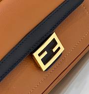 Fendi Easy 2 Baguette Brown Leather Bag - 4