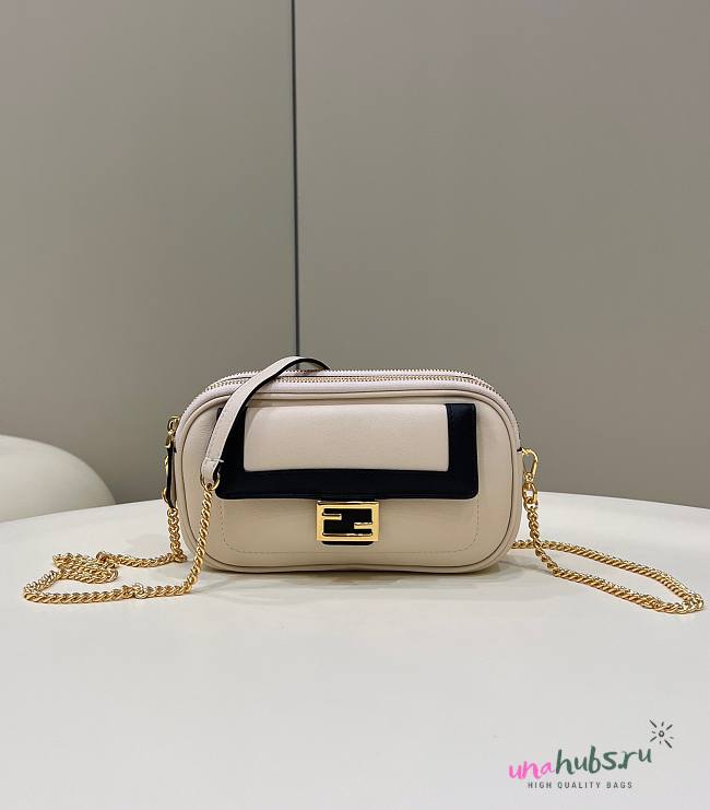 Fendi Easy 2 Baguette White Leather Bag - 1