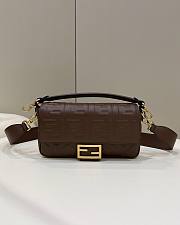 Fendi Baguette dark brown leather bag 26cm - 2