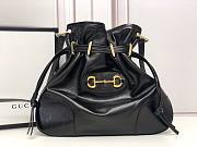 Gucci 1955 Horsebit Messenger Black Bag  - 1