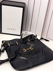 Gucci 1955 Horsebit Messenger Black Bag  - 4