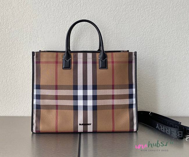 BURBERRY Denny checked tote bag - 1