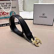 Chanel CC black leather belt - 6