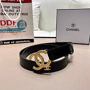 Chanel CC black leather belt - 5