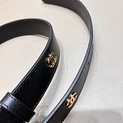 Chanel CC black leather belt - 4