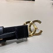 Chanel CC black leather belt - 3