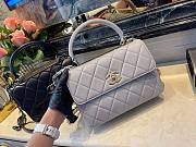 Chanel Trendy Gray CC Flap Top Handle Bag - 4