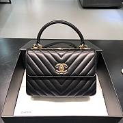 Chanel Trendy CC Black V Quilter Top Handle Bag  - 1