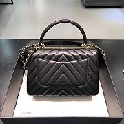 Chanel Trendy CC Black V Quilter Top Handle Bag  - 6