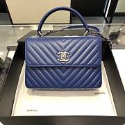 Chanel Trendy CC Blue V Quilter Top Handle Bag - 1