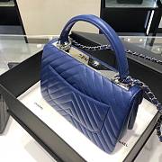 Chanel Trendy CC Blue V Quilter Top Handle Bag - 2