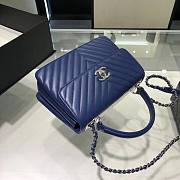 Chanel Trendy CC Blue V Quilter Top Handle Bag - 5