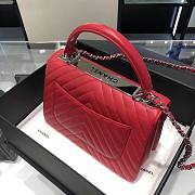 Chanel Trendy CC Red V Quilter Top Handle Bag - 4