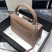 Chanel Trendy CC Beige V Quilter Top Handle Bag - 4