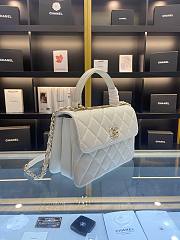 Chanel New Trendy White CC Flap Top Handle Bag - 6