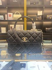 Chanel New Trendy Black CC Flap Top Handle Bag - 1