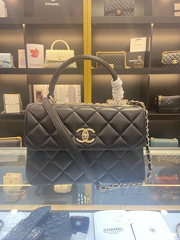 Chanel New Trendy Black CC Flap Top Handle Bag